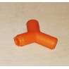 Raccord 3 voies de tubes hydrauliques - Orange