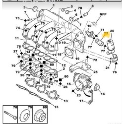 Raccord d'air du régulateur de ralenti - moteur ES9J4 (194ch)